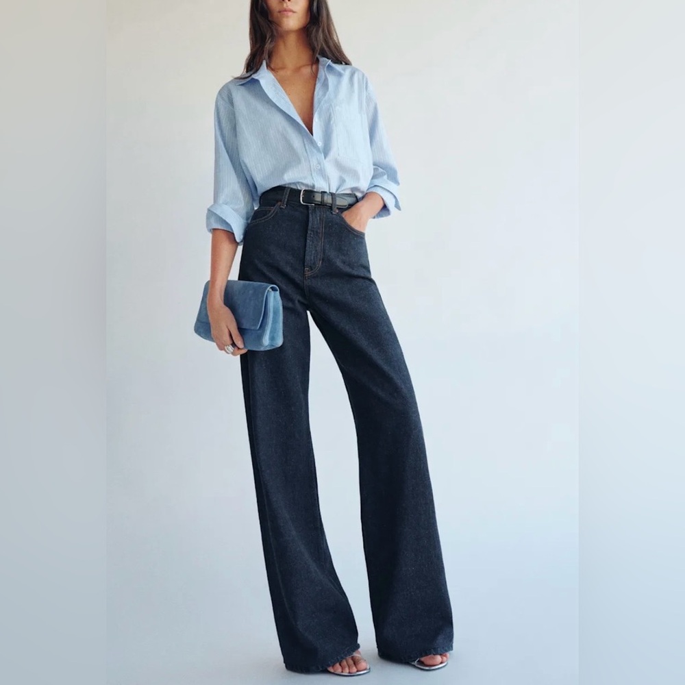 Reformation Cary High Rise Slouchy Wide Leg Jeans